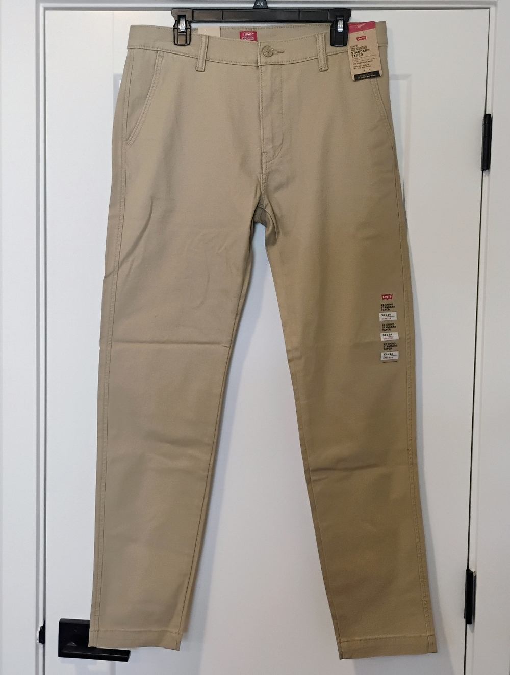 NWT 33x34 Levi's XX Chino Standard Taper Tan Khaki Pants Tall NEW